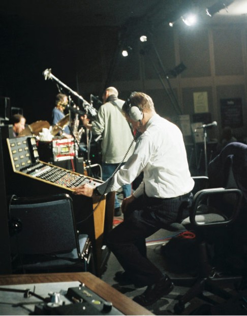 The author at the tube mixing console